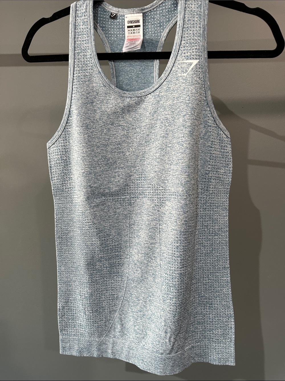 Gymshark Heathered Pale Blue Seamless Racerback Tank